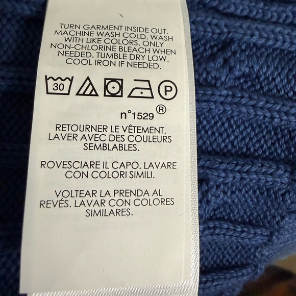 Ralph Lauren Light Blue Cable Knit Sweater - Picture 11 of 13